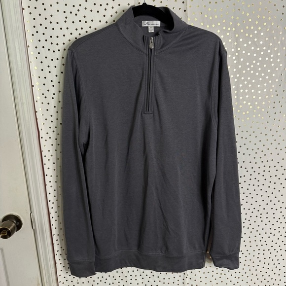 Peter Millar Gray Zip Up Sweater Classic - Picture 1 of 8